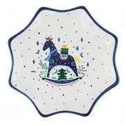 MILLIMI Нордик Блюдо в форме звезды, 20х20х2см, керамика