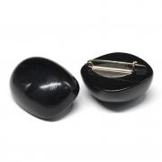 Брошь из обсидиана 25*20мм