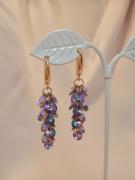 Серьги "Турмалиновая гроздь" (А2)