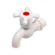 Кран, наружная резьба 1/2" (12 мм), для шланга 1/2" (12 мм), пластик, Greengo