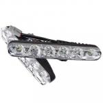 NEW GALAXY Дневные ходовые огни, LED 6  шт., Линзы, алюм. корп., 130 мм, 12V, 2  шт.