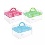 Бокс для мелочей, пластик, 17х11,5х11,5 см, 3 цвета