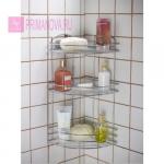 Серия FEST Нержавеющая 3-х ярусная угловая полка (3 полки 24*24*50 см).