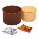 Набор силиконовых форм для выпечки куличей "Пасхальный", 2 формы (1,5 л, 1 л), цвет в ассортименте MARMITON