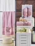 10683 Светло-розовый PANSY  (50х90+70х140 ) в коробке набор полотенец MERZUKA