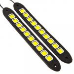 NEW GALAXY Дневные ходовые огни, LED 40  шт., гибкий резин.  корп., 260 мм, 12V, белый, 2  шт.