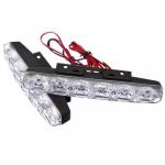 NEW GALAXY Дневные ходовые огни, LED 6  шт., пласт.  корп., 155 мм, 12V, белый, 2  шт.