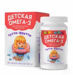 Детская Омега-3 "Кук Ля Кук", жевательные капсулы со вкусом тутти-фрутти №100