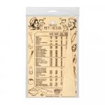 Доска разделочная "Таблица мер и весов", 30*18,5 см, лопатка в подарок BASIC Marmiton /30