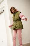 Жилет со стойкой oversize Хаки