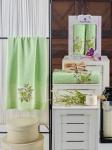 10678 Фисташковый DREAMS FLOWER махра (50х90+70х140 ) в коробке Набор полотенец MERZUKA
