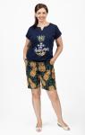 Костюм с удлиненными шортами, принт (720-1)