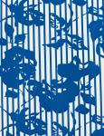 Ниагара принт Цветы на полоске, синий коралл диз.6 col.3