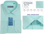 4704AX** Сорочка подростковая длин. рукав притал., мятный, BROSTEM