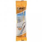 BIC Набор ручек шариковых синих "Раунд Стик", 4 шт., 0,32мм, пластик, пакет, 944176
