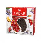 AKBAR Черный чай с яблоком и шиповником, 100 пак.