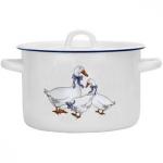 Кастрюля эмалированная 4,5л "Гуси" 01-1615н/4