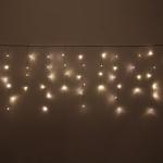 *Гирлянда для улицы БАХРОМА ш5м* в40/60см 180 ламп LED, прозр.пров, 8 реж, IP-54, Теплый белый (возможность соединения)