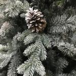 ICE QUEEN FIR заснеженная с шишками 210 см.  Искусственная елка Forest Market (PE + леска + ПВХ)