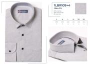 *1LBR109H+4** Сорочка муж. длин. рукав, притал., серый, BROSTEM