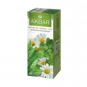 AKBAR Зеленый чай с ромашкой и мятой, 25 пак.