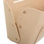 QWERTY Органайзер для хранения из фетра, 28*13*16,5 см, 6л,  цвет бежевый /24/6