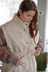Жилет со стойкой oversize Экрю