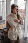 Жилет со стойкой oversize Экрю
