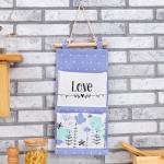 Кармашек текстильный Этель "Незабудки" 2 отделения, 41х20 см