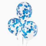 Воздушные шары "Конфетти" blue, 10 шт