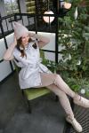 Жилет со стойкой oversize Серебро