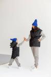 Жилет со стойкой oversize Чёрный
