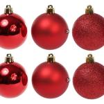 *Новогодние шары 6 см (набор 6 шт) "Микс фактур", Графит (пакет)