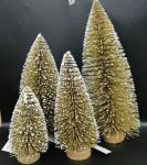 Ёлка декоративная "Сказочное сияние" 15 см, Золото