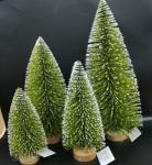 Ёлка декоративная "Сказочное сияние" 15 см, Травяной