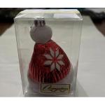 Ёлочная игрушка "Новогодняя шапочка" 6,5*6,5*9,5 см, красный