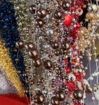 *Бусы на ёлку 2м "Роса" d-7,5мм, Шоколад