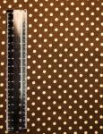 Атлас принт, мелкий горох ваниль на шоколаде5