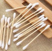 Деревянные ватные палочки, экологичные (100 штук)
