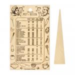 Доска разделочная деревянная "Таблица мер и весов", 30*18,5 см, лопатка в подарок BASIC Marmiton /30
