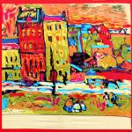 Платок Кандинский "Дома в Мюнхене"