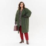 Кардиган из искусственного меха "барашек", зеленый