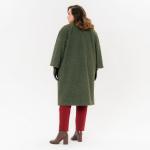 Кардиган из искусственного меха "барашек", зеленый