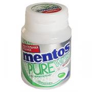 Mentos Pure White Нежная мята, 54 г БАНКА, жевательная резинка